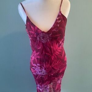 Floral Pink Slip Dress